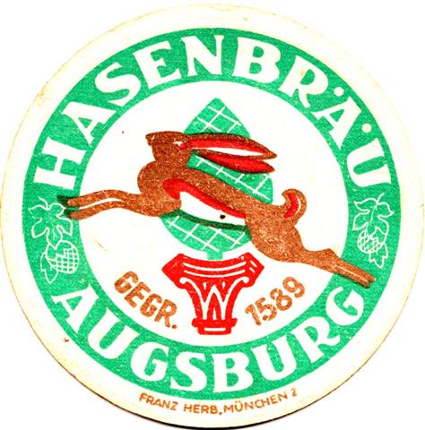 augsburg a-by hasen grohase 6a (rund215-gegr 1589-franz herb in braun)